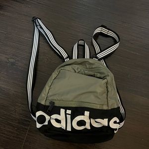 Adidas small backpack Olive green and black